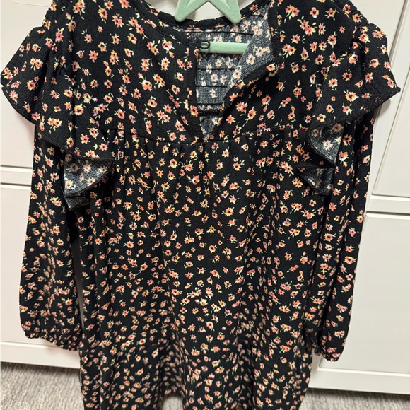 Zara Black Floral Kids Dress - Picture 4 of 6